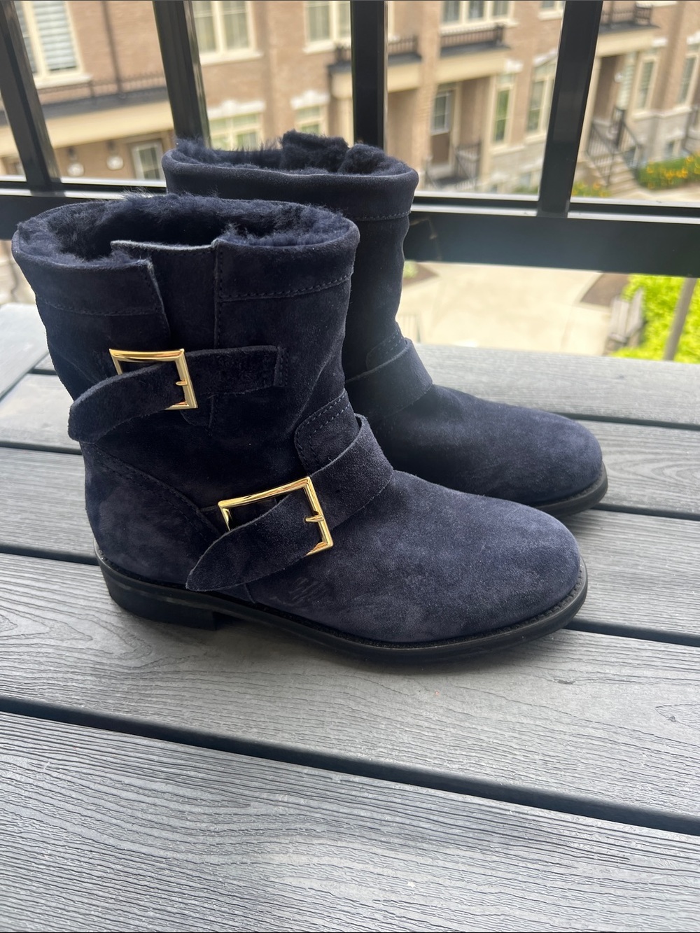 Jimmy Choo Youth Suede Shearling Boots | EU 35 | New Without Box | Authent